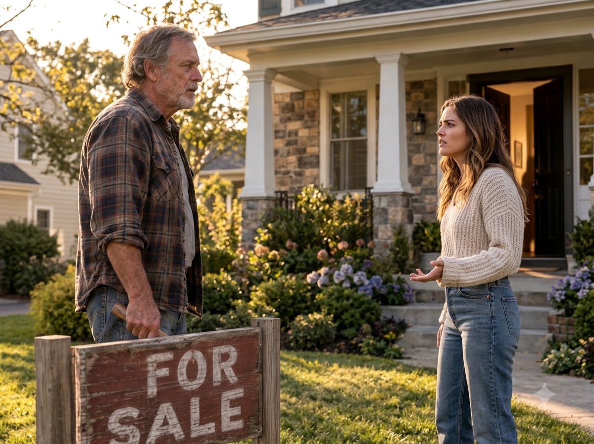 My Father Tried To Sell The House He Built For Us—Then A Woman Inside Said He Never Paid For It