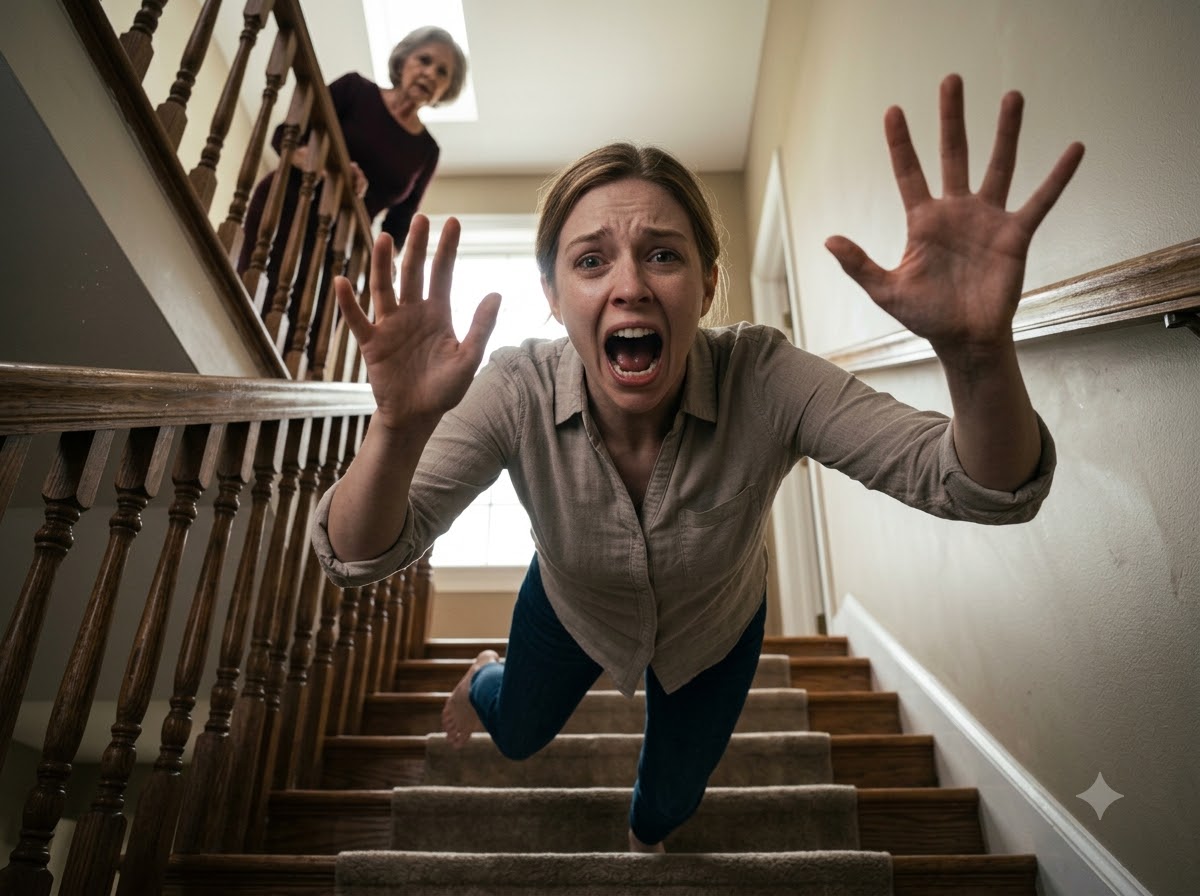 My Husband Asked Me To Say I Slipped After His Mother Pushed Me Down The Stairs