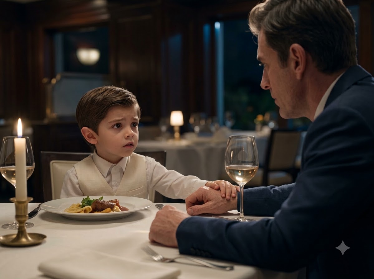 MY SON SAID THE WOMAN WITH US PUT SOMETHING IN MY DINNER—THEN SHE ASKED WHY SHE WANTED HIM TO SEE IT