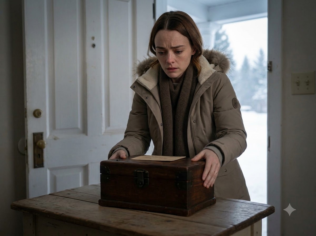 MY FAMILY THREW ME OUT ON CHRISTMAS MORNING—THEN GRANDPA’S MAHOGANY BOX MADE A BANK MANAGER LOCK HIS DOOR