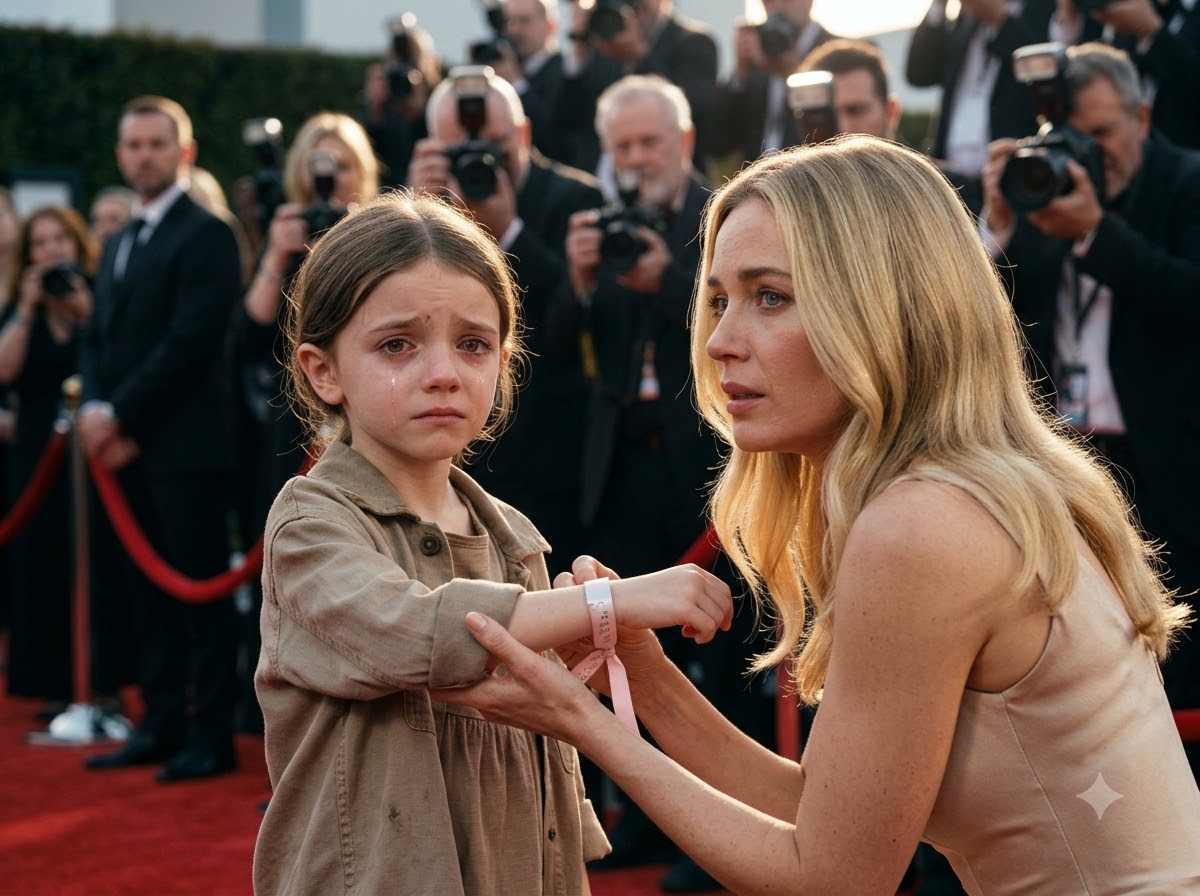 A LITTLE GIRL STOPPED ME ON THE RED CARPET WITH MY DAUGHTER’S HOSPITAL BRACELET—THEN ASKED WHY I ABANDONED HER