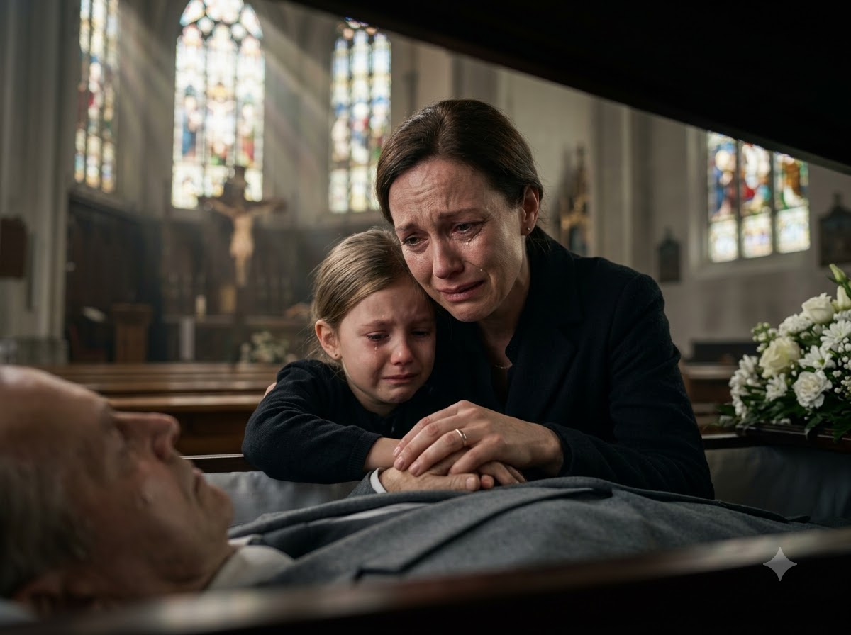 MY SEVEN-YEAR-OLD BEGGED HER DEAD FATHER NOT TO LEAVE—THEN HIS HAND CLOSED AROUND MINE INSIDE THE COFFIN
