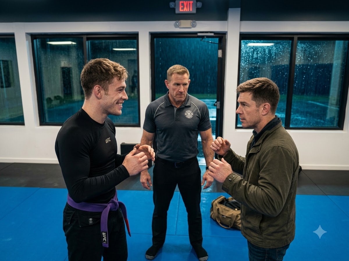 A PURPLE BELT KICKED THE DELIVERY DRIVER’S FOOD ACROSS THE GYM—THEN THE COACH ASKED, “FIFTH GROUP?”