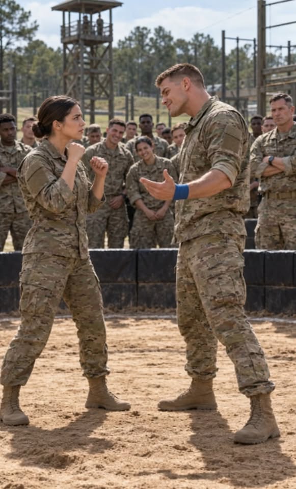 A routine hand-to-hand combat drill turned dead silent when an imposing male sergeant realized the female soldier in front of him wasn't pulling a single punch.