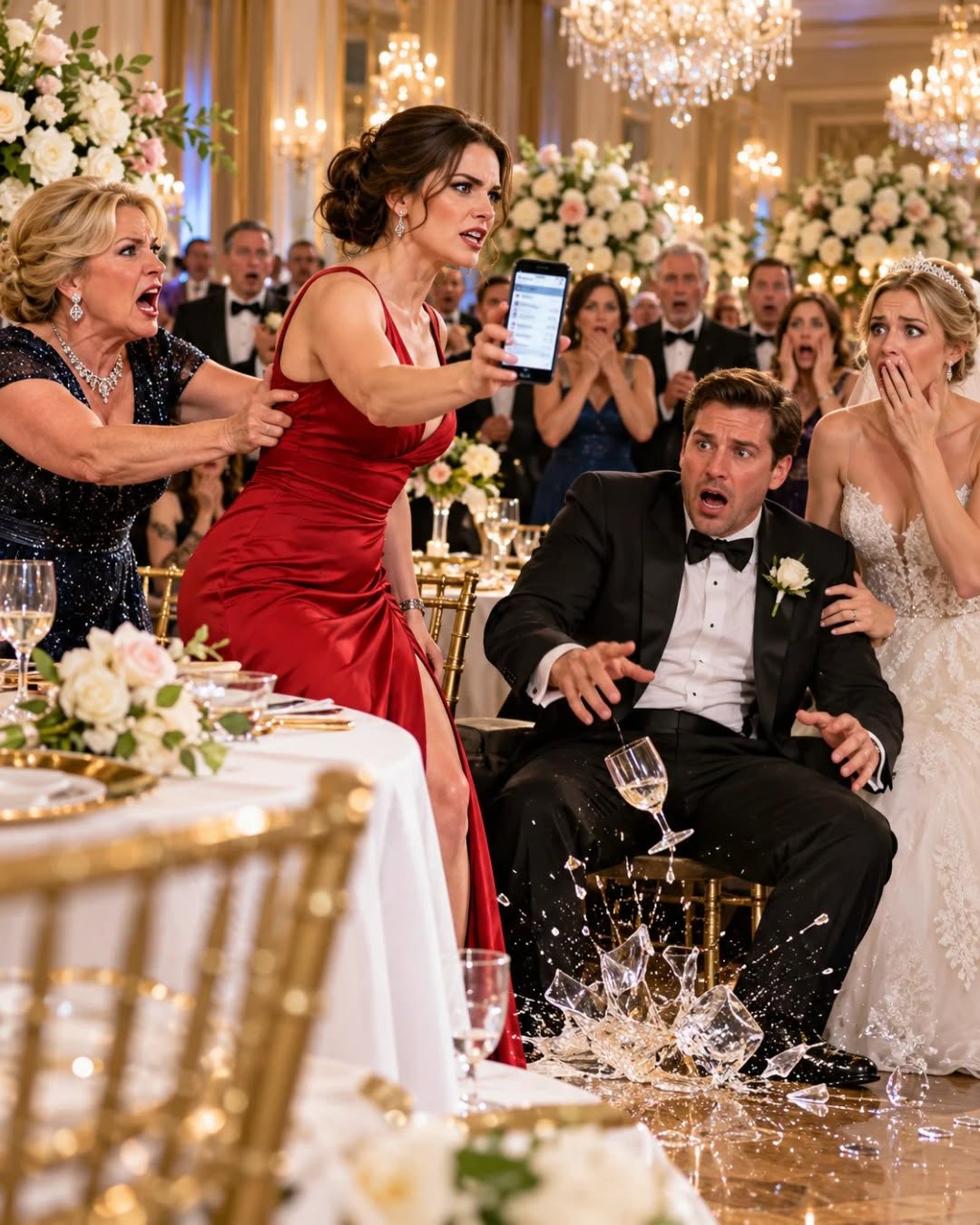 The champagne glass slipped from his fingers and shattered against the ballroom floor the exact second I exposed where his secret debt money really came from.
