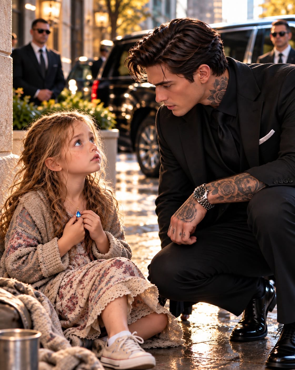 A ruthless crime boss froze on a freezing Chicago street when he spotted his dead daughter's buried necklace around an orphan's neck.