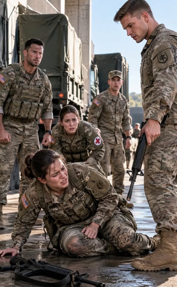 An arrogant lieutenant used a rifle stock to shatter a female sergeant's knee before a parade, unaware the legendary general she once dragged from a burning Humvee saw every second.