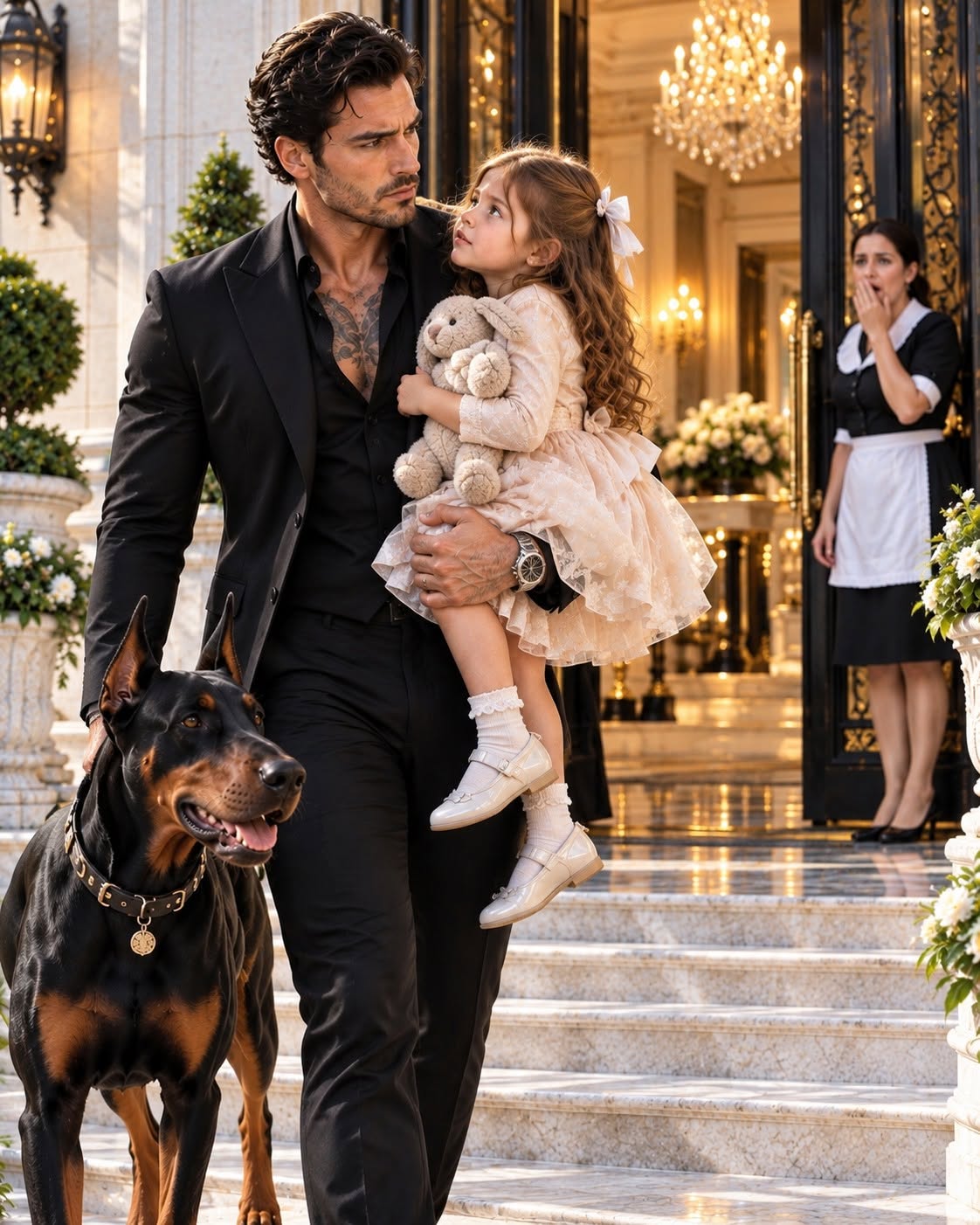 My 125-pound Doberman put grown men in the hospital, yet he walked right up to a terrified little girl and gently pressed his head against her leg.