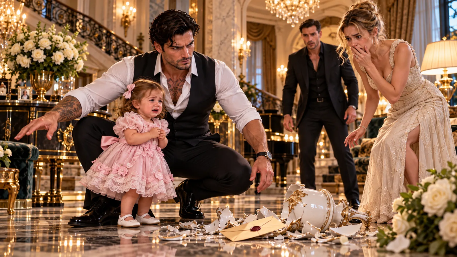A 14-month-old knocked over a porcelain vase, exposing a secret yellowed envelope that made a powerful mafia don turn deathly pale.