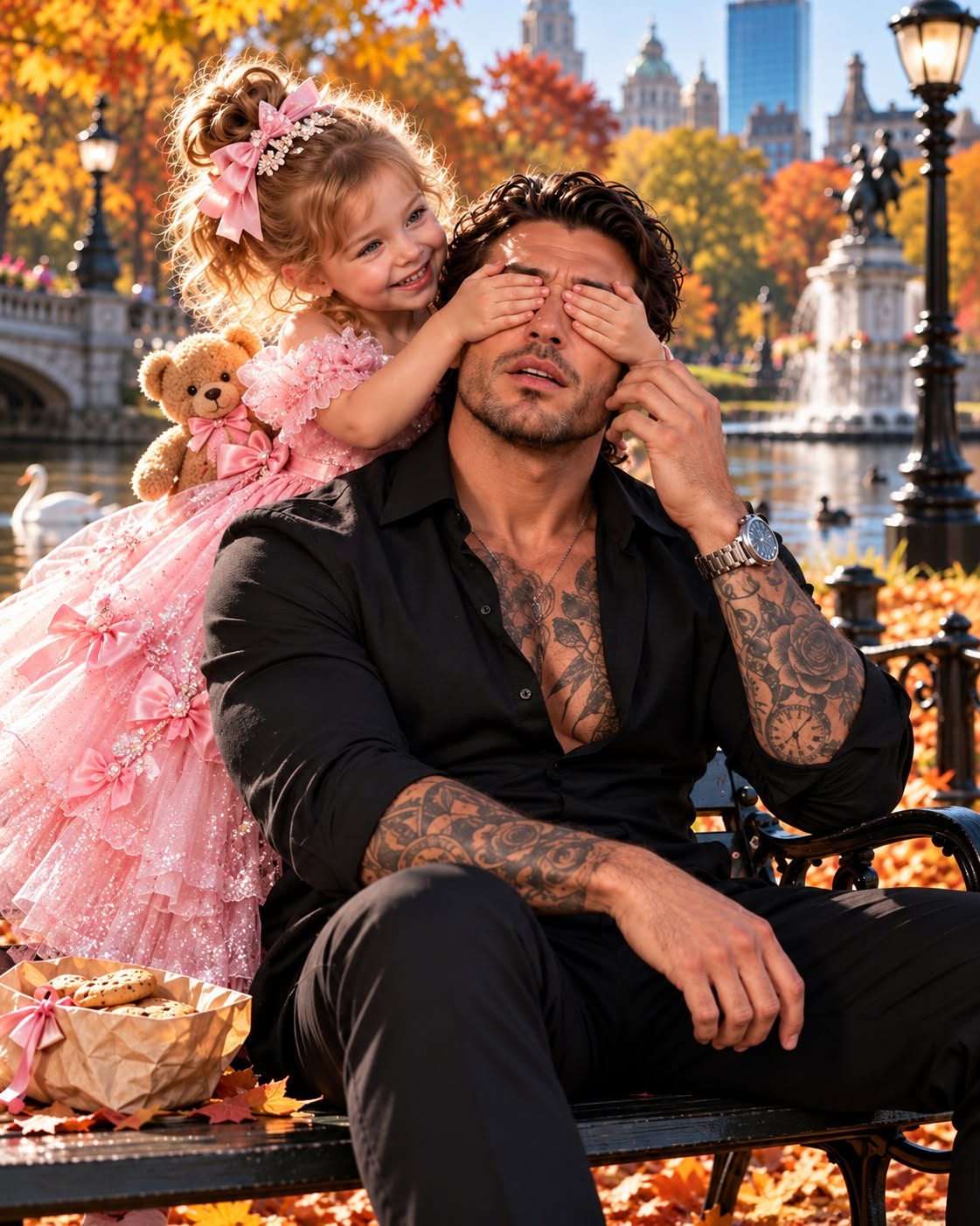 Two tiny hands covered a mafia kingpin's eyes from behind, stopping his armed enforcers in their tracks with the scent of butter and warm chocolate.