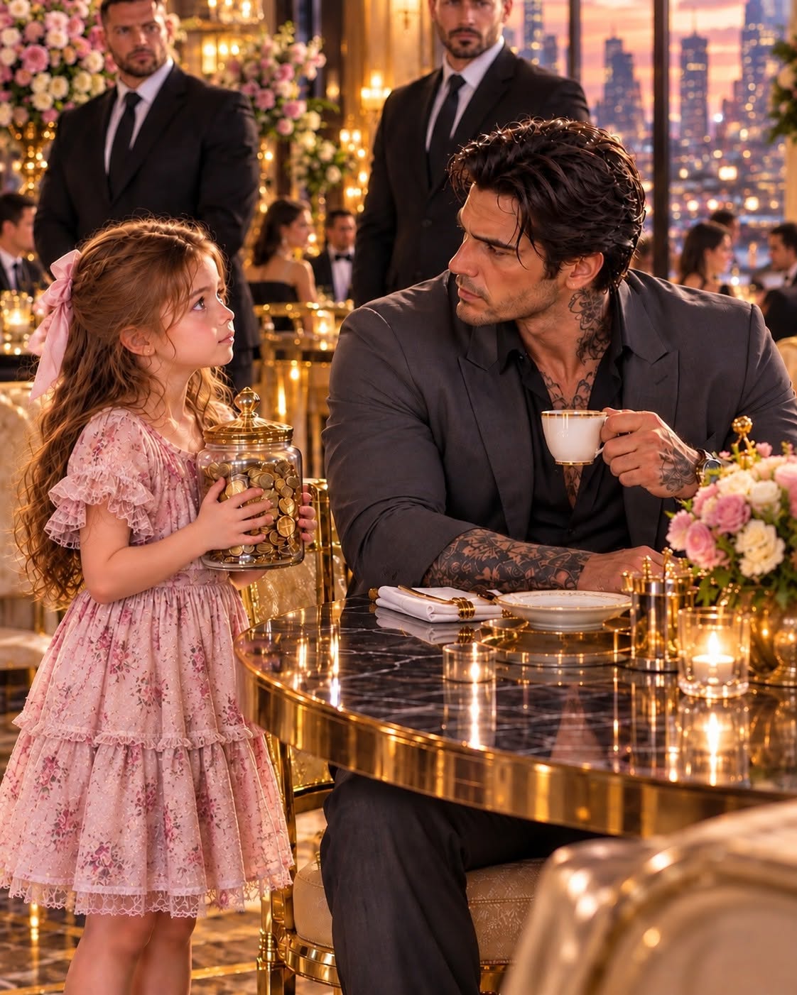 An eight-year-old girl walked straight up to a mob boss in a rainy diner, placed a jar of saved ice cream money on his table, and asked the one question nobody dared whisper.
