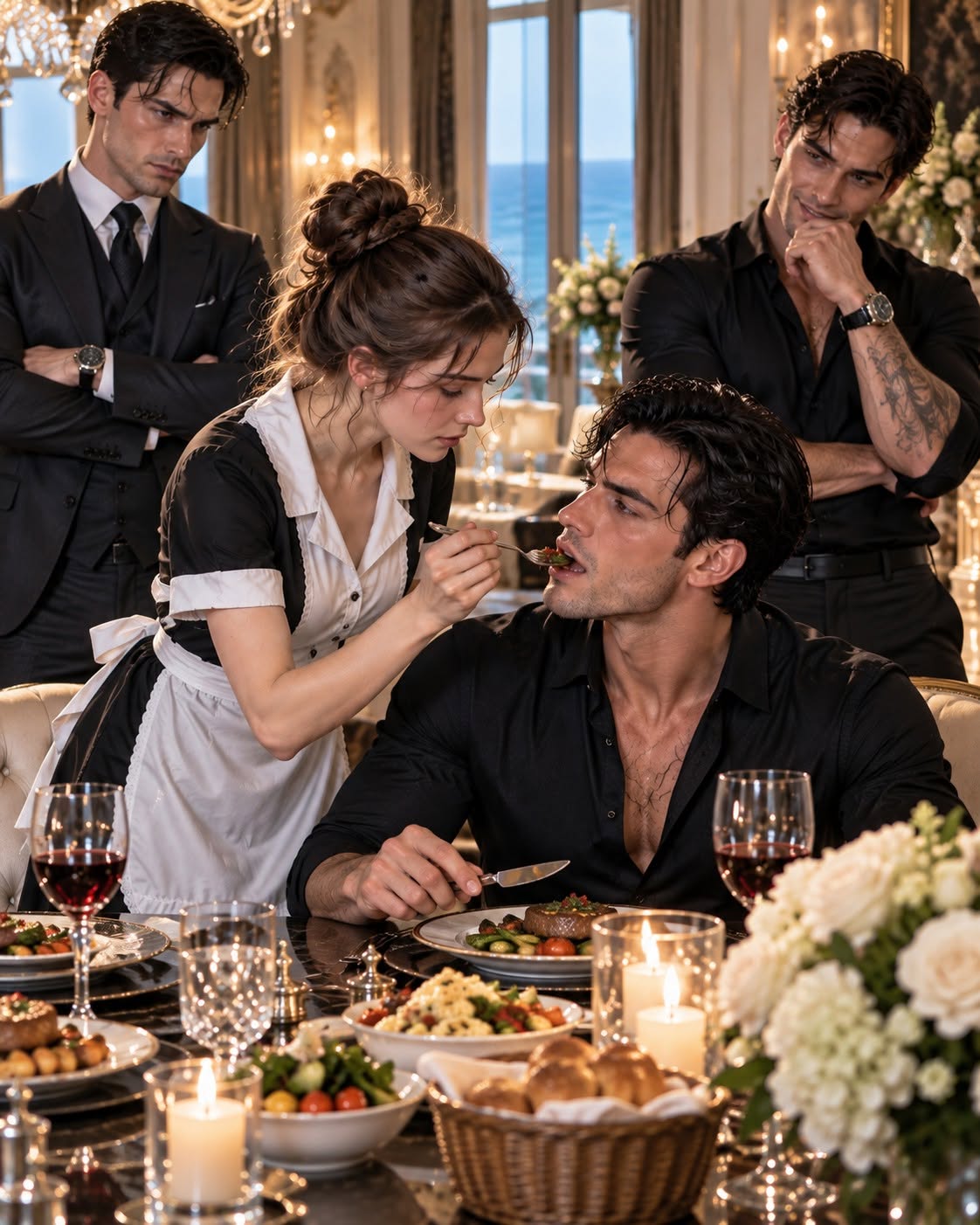 Three identical billionaire brothers tried to intimidate their new housekeeper, completely unprepared for her fearless, sharp response.