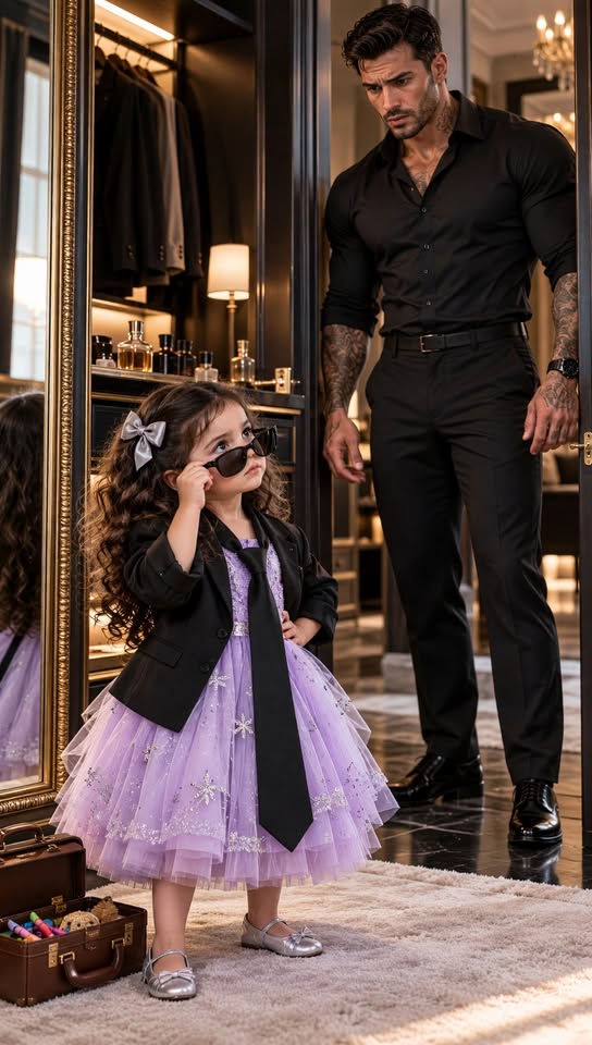 A three-year-old in a tiny suit made a feared mob boss kneel, unwittingly saving her mother from his cold rules.