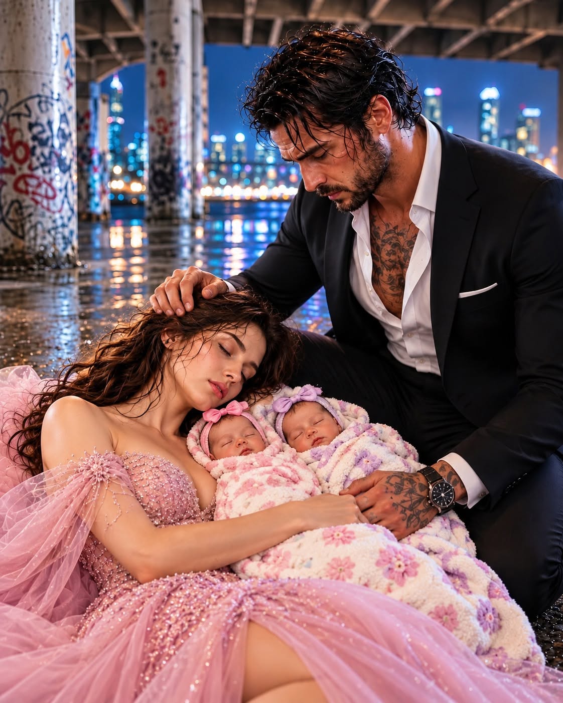 A ruthless husband threw his wife and newborn twin daughters into the freezing night, unaware a powerful billionaire was about to save them.