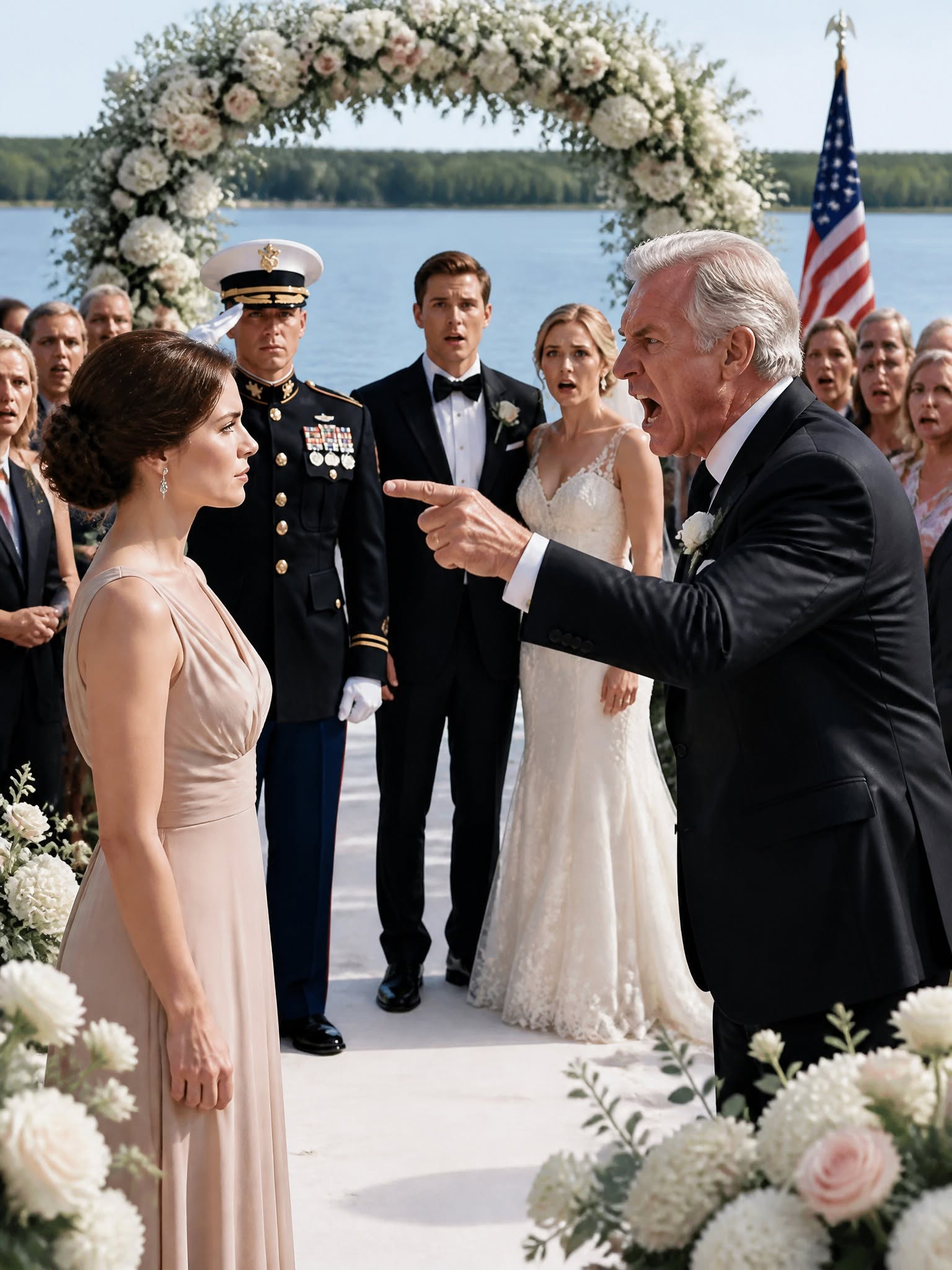 Her Father Slapped Her at Her Sister’s Wedding — Then the Groom’s General Father Saw Her Face and Saluted