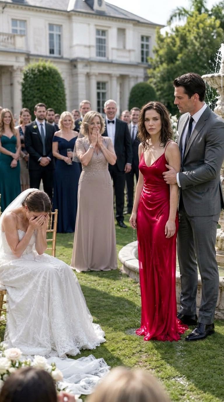 My Father Pushed Me Into My Sister’s Wedding Fountain — Then My Secret Billionaire Husband Stepped Out of the Black Car