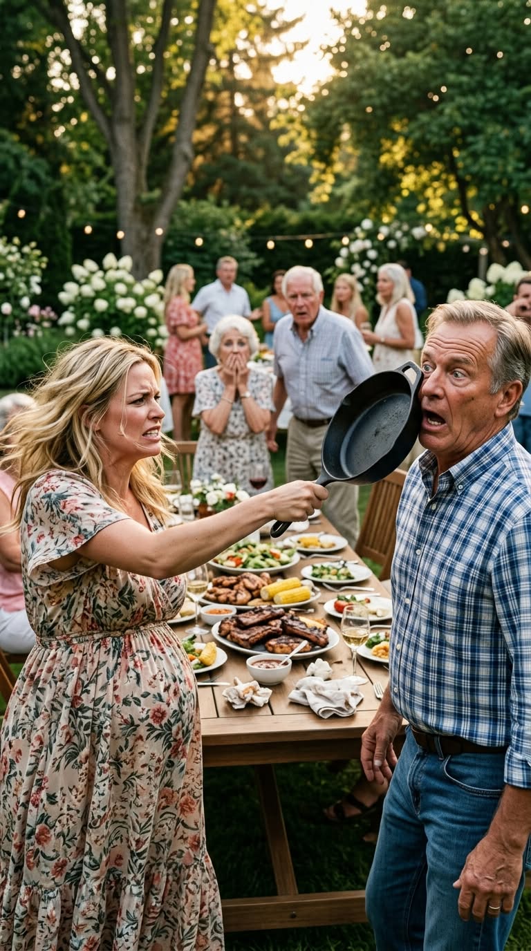 MY HUSBAND GRABBED ME BY THE THROAT AT HIS FAMILY BARBECUE—THEN HE OPENED THE ENVELOPE I LEFT ON THE TABLE AND REALIZED THE HOUSE, THE BUSINESS, AND HIS FUTURE WERE NEVER HIS