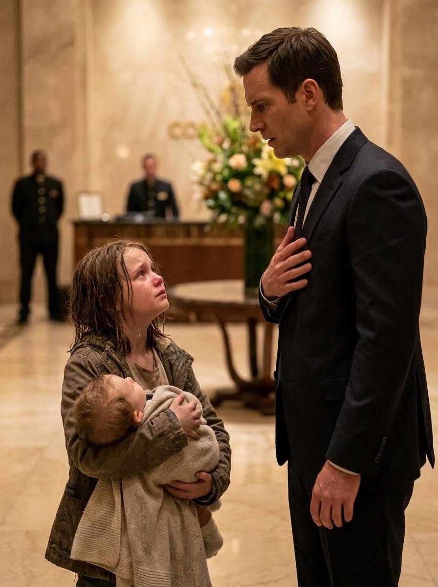 The Barefoot Girl Carried Her Dying Sister Into a Billionaire’s Tower—Then She Revealed He Was Being Poisoned Too
