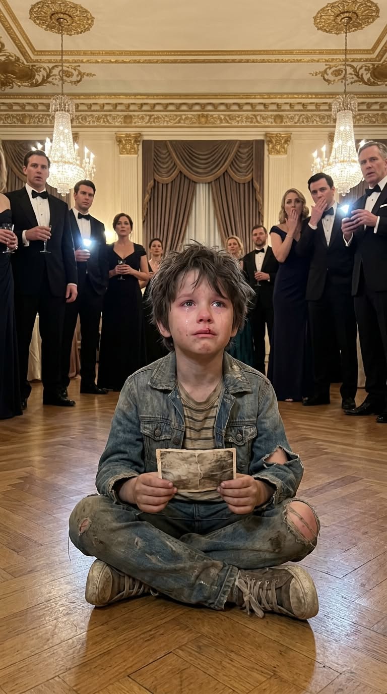 THE BRUISED BOY WALKED INTO A BILLIONAIRE'S GALA—THEN ONE OLD PHOTOGRAPH SHATTERED THE ALDRIDGE DYNASTY