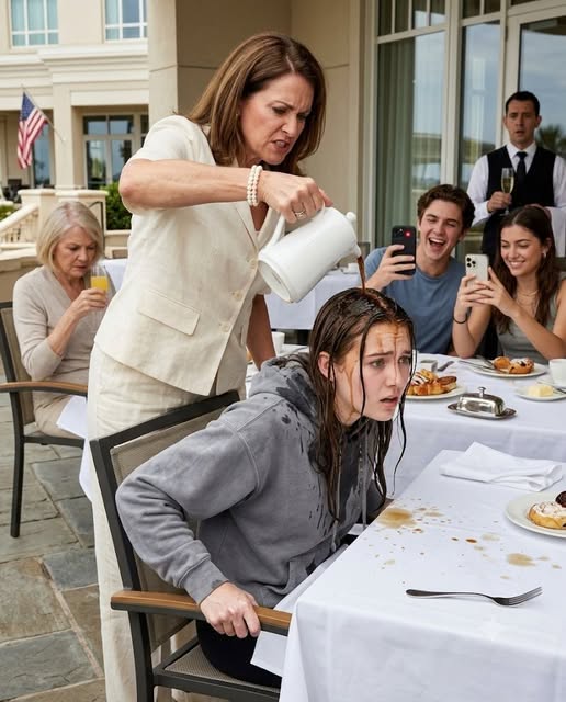 My Mother Poured Hot Coffee Over Me at a Luxury Brunch and Called Me “Selfish Trash” — Then My Phone Rang About the AI Company I’d Just Sold
