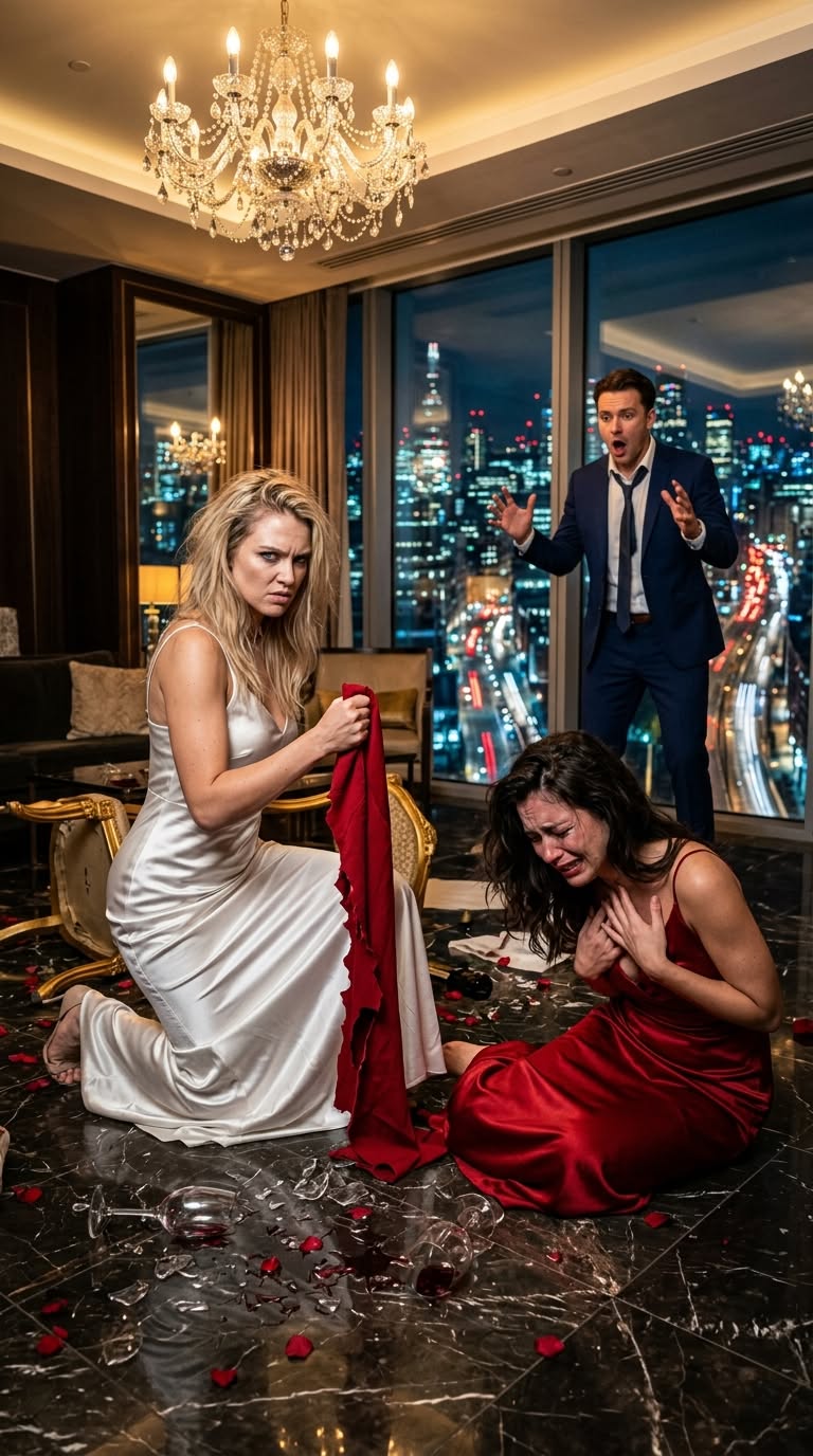 My Husband’s Mistress Told Me to Clean Her Wine Off My Floor — Then He Had to Admit I Owned the Penthouse