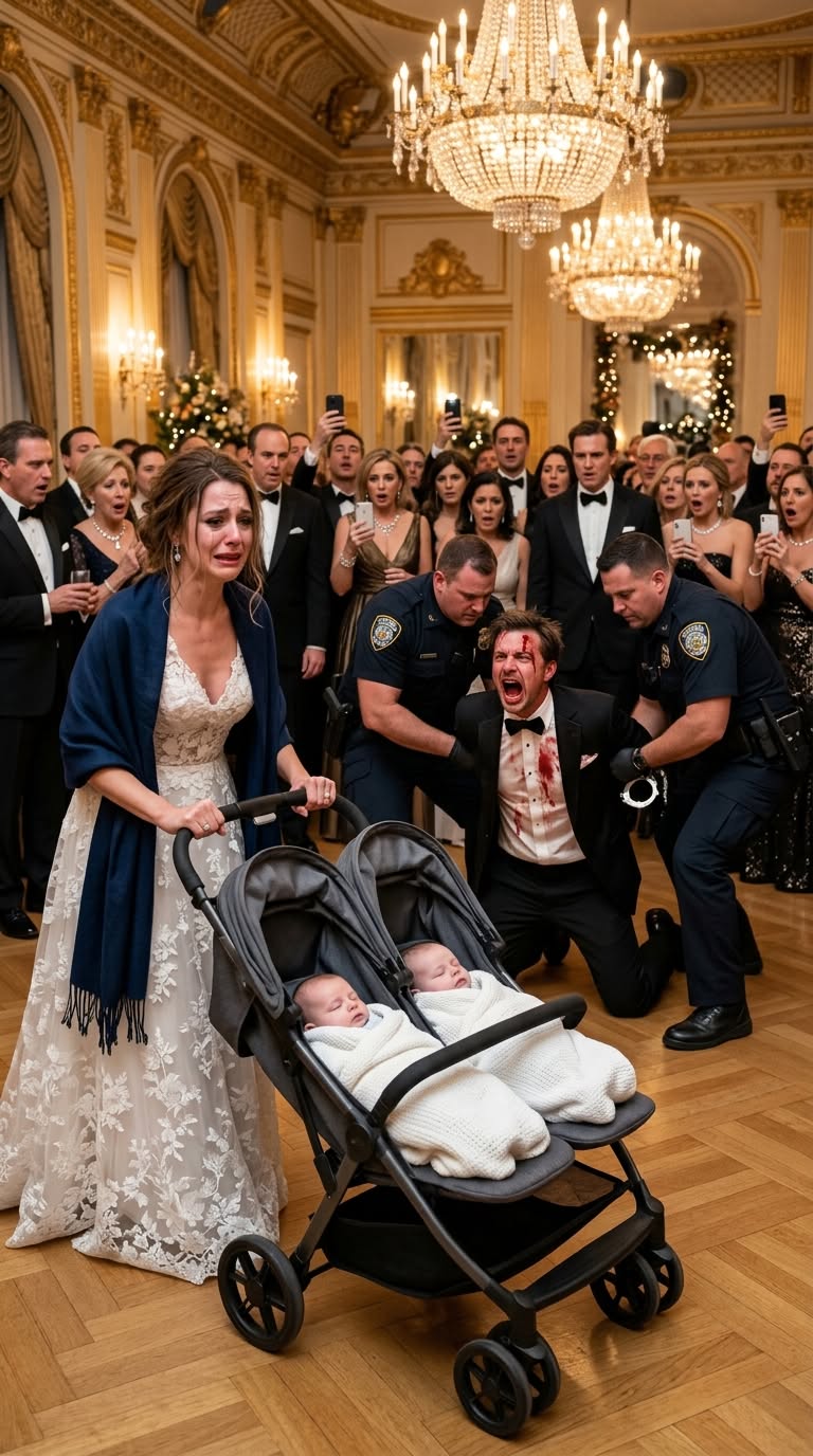 My Husband Shoved Me and Our Newborn Twins Toward the Exit at His CEO Gala — Then His Badge Failed and the Board Called Me “Madam Owner”