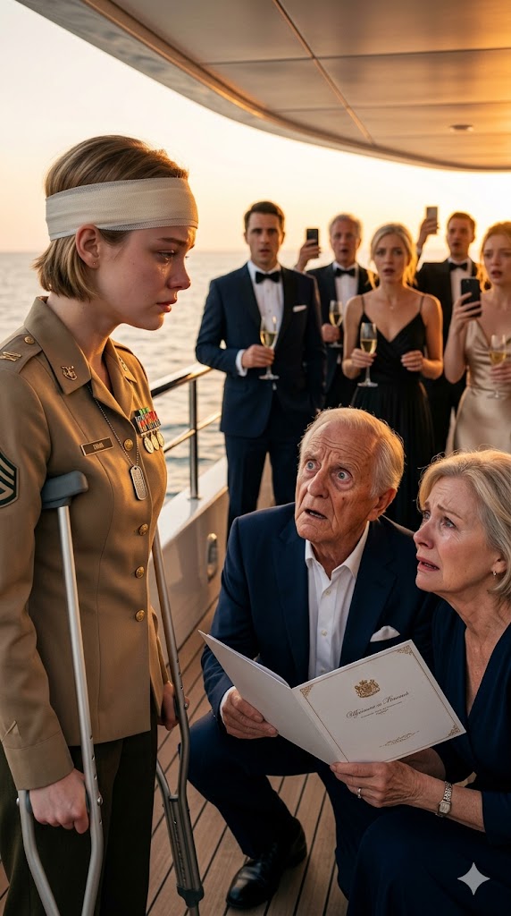 She Walked Onto Her Sister’s Yacht Party on Crutches — Then the Attorney Opened the Hidden Accounts