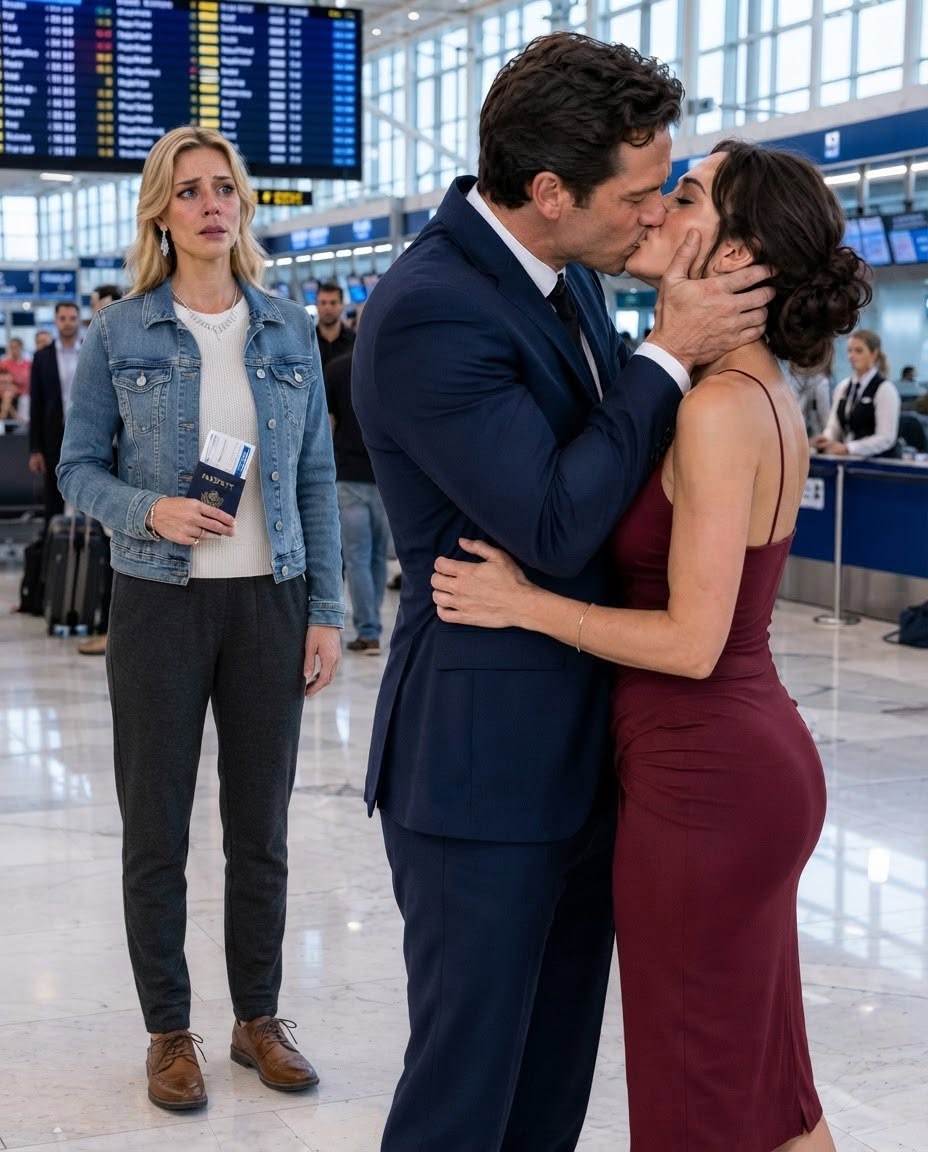 I CAUGHT MY HUSBAND KISSING ANOTHER WOMAN AT THE AIRPORT—THEN AIRPORT POLICE STOPPED HIM FROM BOARDING