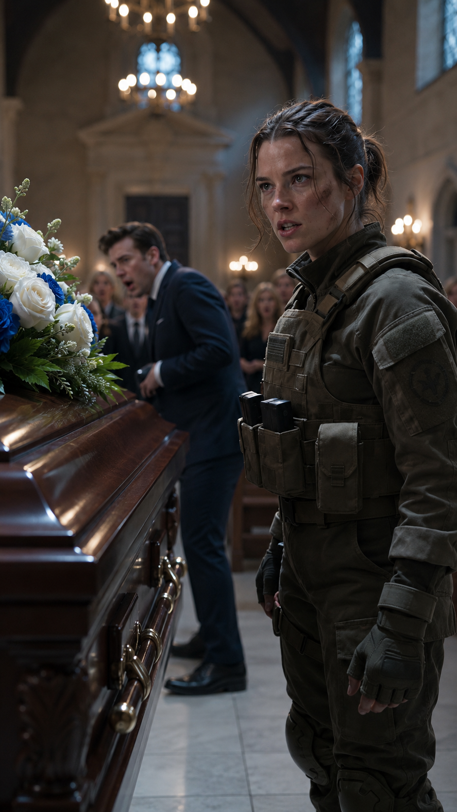 Her Husband Stood Beside His Mistress at Her Military Funeral — Then Morgan Walked In Alive With the Padlock