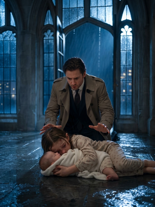 He Came Home in the Storm and Found His Daughter Crawling Across the Marble Floor to Protect Her Baby Brother