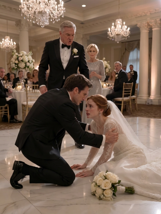 Her Greedy Father Smashed Her Face to the Wedding Floor for $30,000 — Then Four Whispered Words Erased His Smile