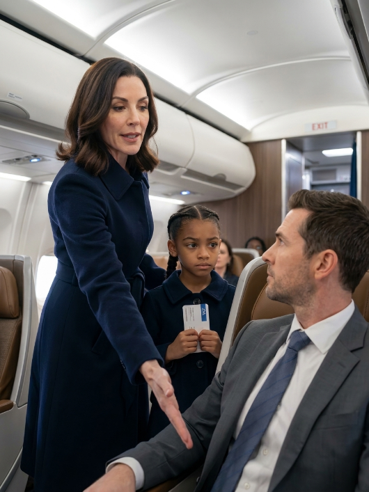 A Businessman Stole a Black Girl’s First-Class Seat — Then Her Boarding Pass Made the Whole Cabin Go Silent