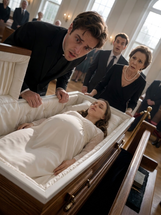 He Leaned Over His Pregnant Wife’s Coffin to Say Goodbye — Then Her Belly Moved and His Brother Tried to Stop Him
