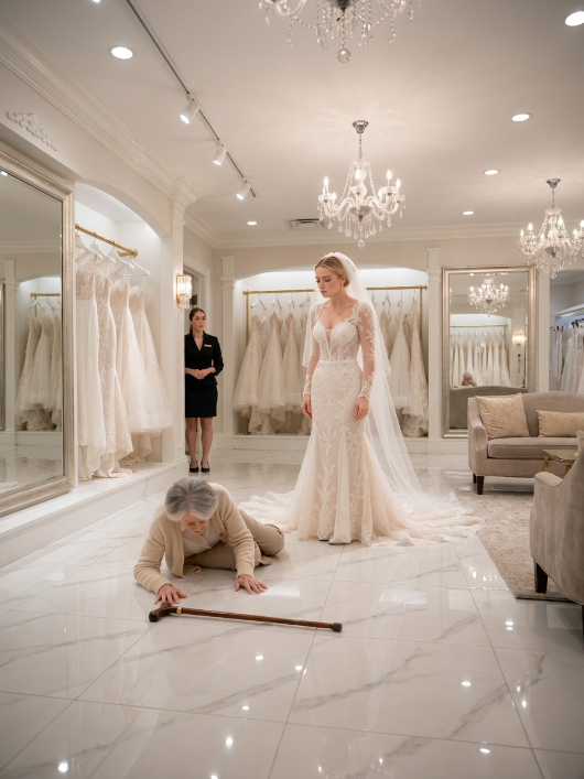 She Slapped His Elderly Mother During Her Bridal Fitting — Then the Groom Lifted His Phone and Ended the Wedding
