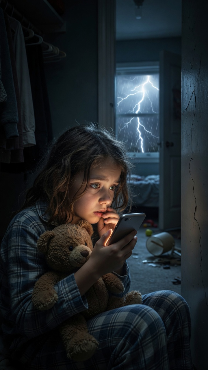His Daughter Called From the Closet During a Storm — Then She Whispered, “He’s Back”