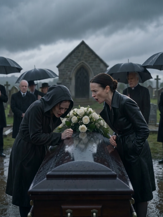 The Widow Slapped a Mysterious Woman at Her Husband’s Funeral — Then a Gold Ring Fell Onto the Coffin
