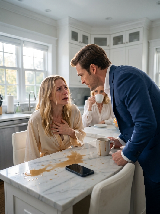 Her Husband Threw Hot Coffee at Her Over Her Bank Card — Then One Unfinished Audit Message Erased His Smirk