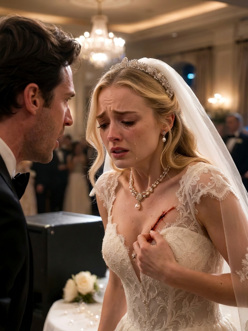 The Groom Tore His Bride’s Necklace and Wedding Gown Over the Gift Safe — Then the Locked Ballroom Doors Began Breaking Open