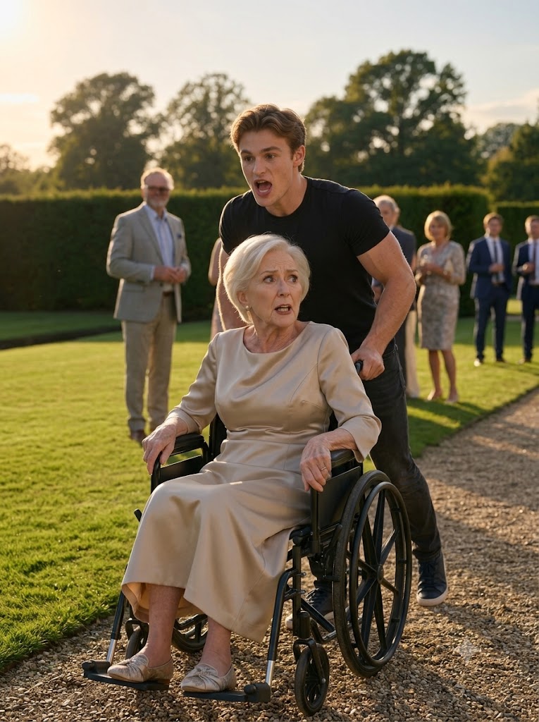 he shoved his grandmother’s wheelchair into the mud—then one call from his father wiped the smile off his face