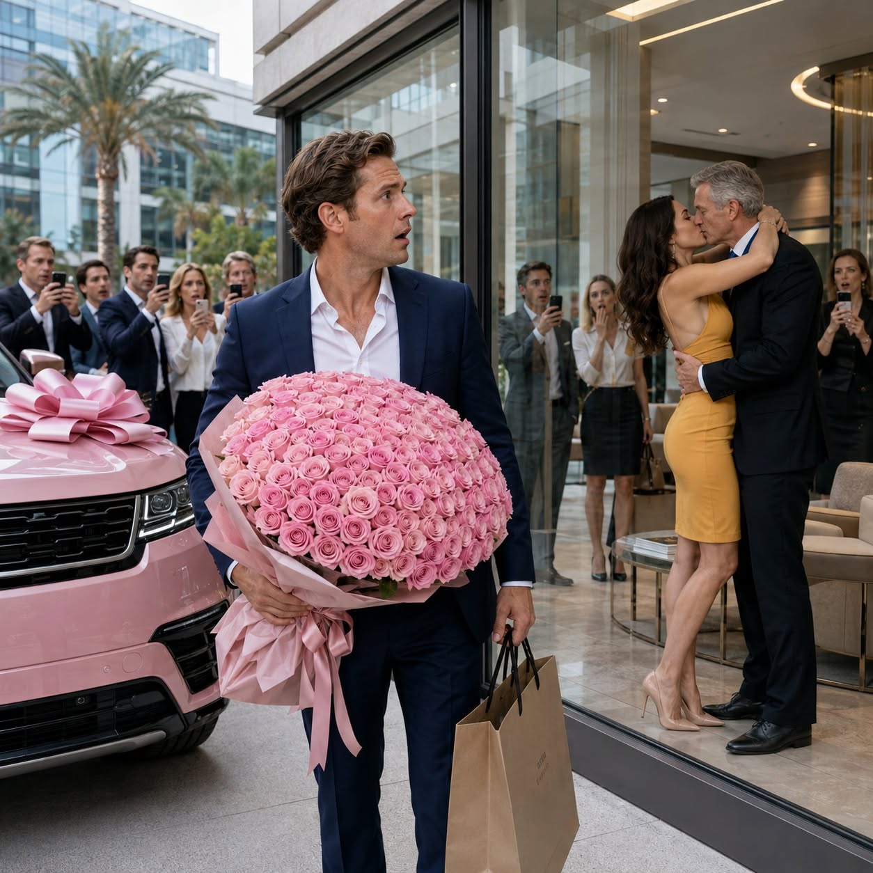 I WALKED INTO MY WIFE’S VIRGINIA HEADQUARTERS WITH PINK ROSES—AND FOUND HER KISSING MY BEST FRIEND, BUT THE PHONE CALL THAT FOLLOWED