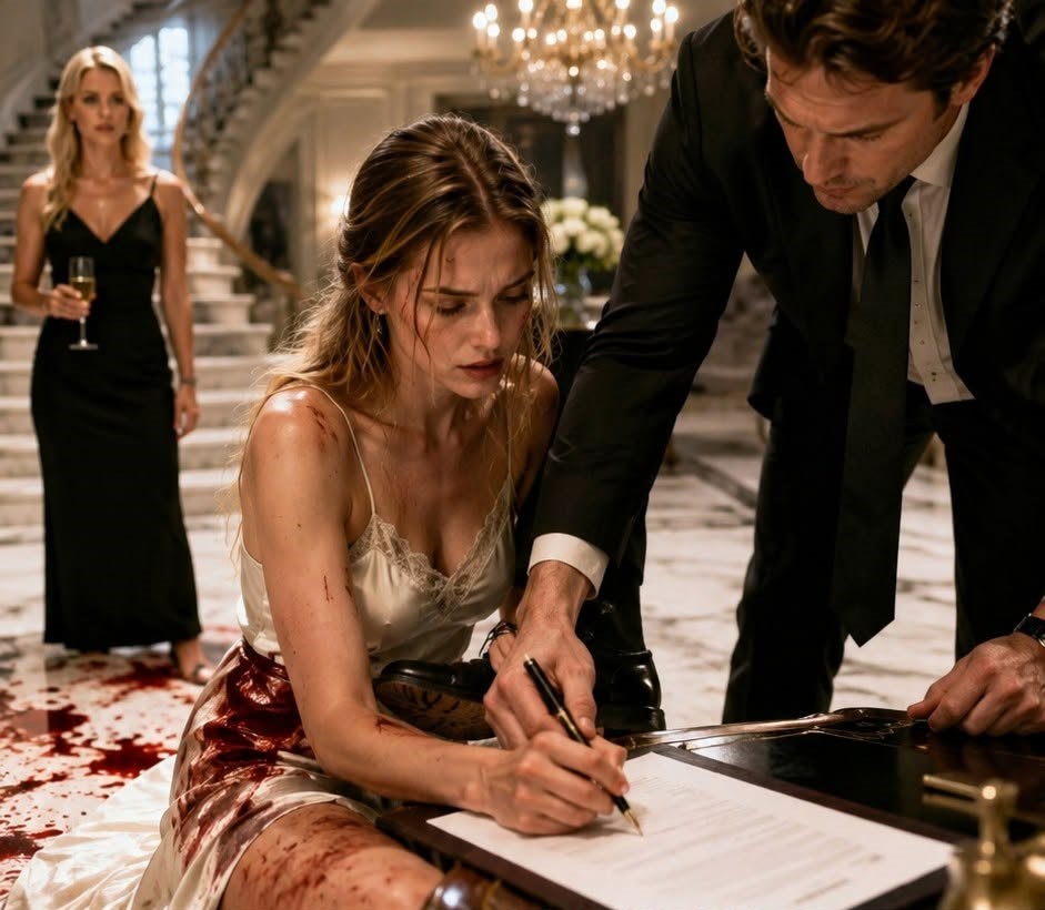 MY HUSBAND FORCED ME TO SIGN AWAY MY INHERITANCE WHILE I WAS BLEEDING—HE DIDN’T KNOW THE TABLET UNDER HIS DESK HAD ALREADY SENT EVERYTHING TO THE POLICE