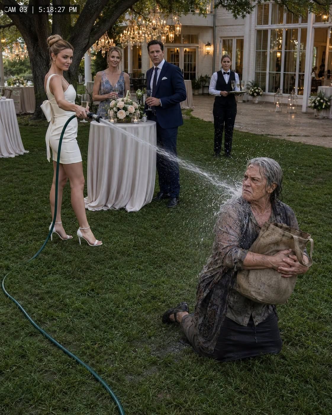 My Son’s Fiancée Hosed Me Down at Her Party—Then She Recognized the Girl in My Photograph