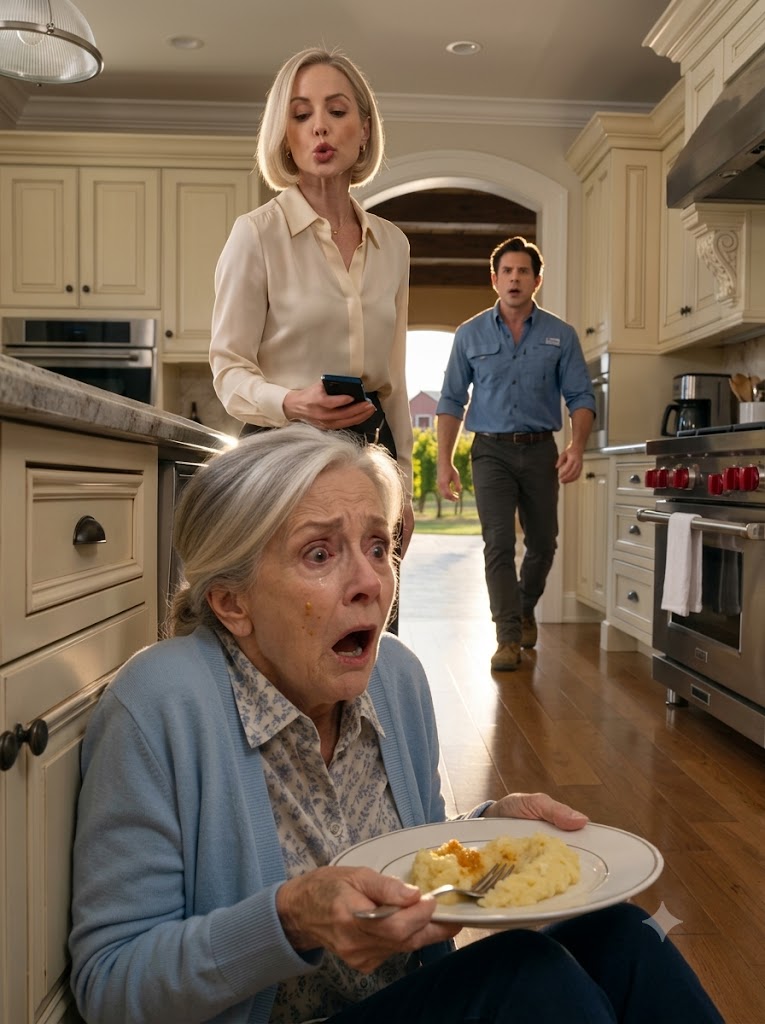 My Wife Forced My Seventy-Two-Year-Old Mother to Eat on the Floor—Then Mom Whispered One Sentence That Changed Everything