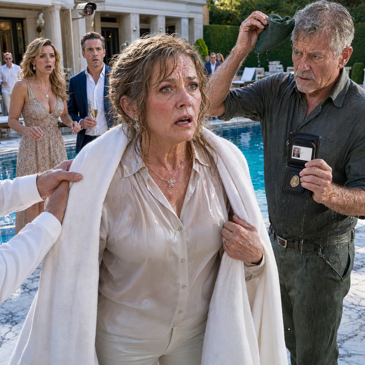 MY DAUGHTER-IN-LAW SHOVED ME INTO THE POOL AT HER LUXURY PARTY—SHE DIDN’T KNOW THE GARDENER HAD BEEN INVESTIGATING HER FOR MONTHS
