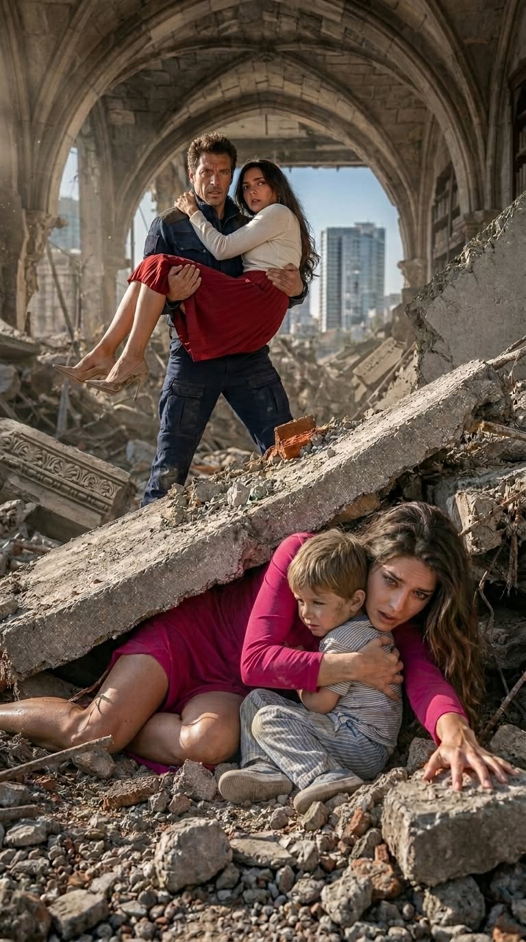HE LEFT HIS WIFE AND FEVERISH SON UNDER THE RUBBLE—THEN HIS FATHER STEPPED OFF THE RESCUE HELICOPTER