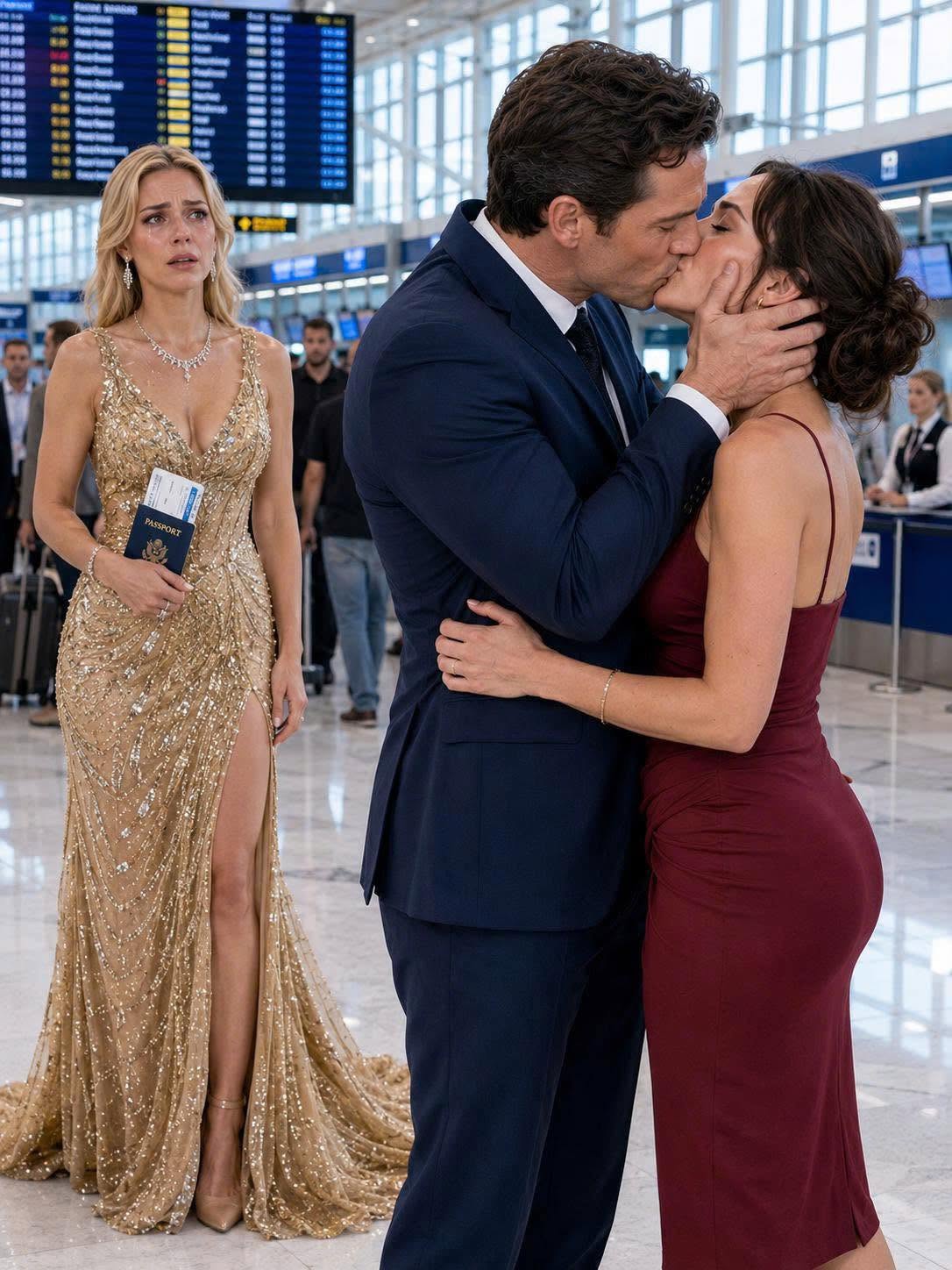 I CAUGHT MY HUSBAND KISSING HIS MISTRESS AT THE AIRPORT WHILE HE BRAGGED I’D HAVE NO HOUSE OR MONEY BY MORNING—THEN HE SAW MY BOARDING PASS AND WENT WHITE