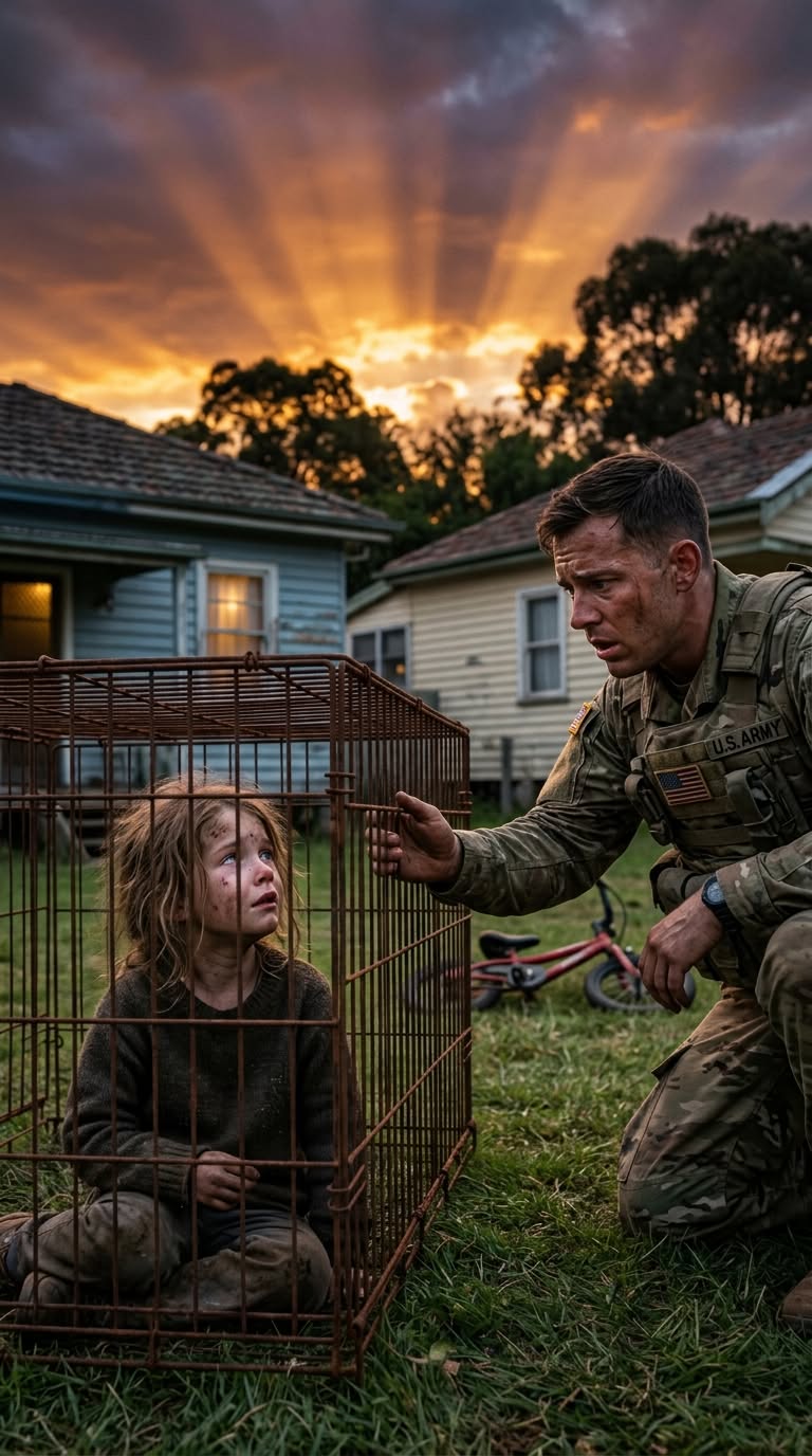 THE SOLDIER CAME HOME—AND FOUND HIS DAUGHTER LOCKED IN A DOG CAGE