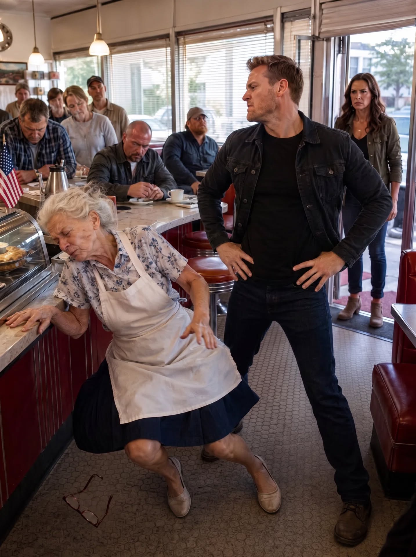 THE MAN WHO SHOVED AN ELDERLY WOMAN NEVER EXPECTED WHO HER DAUGHTER WAS