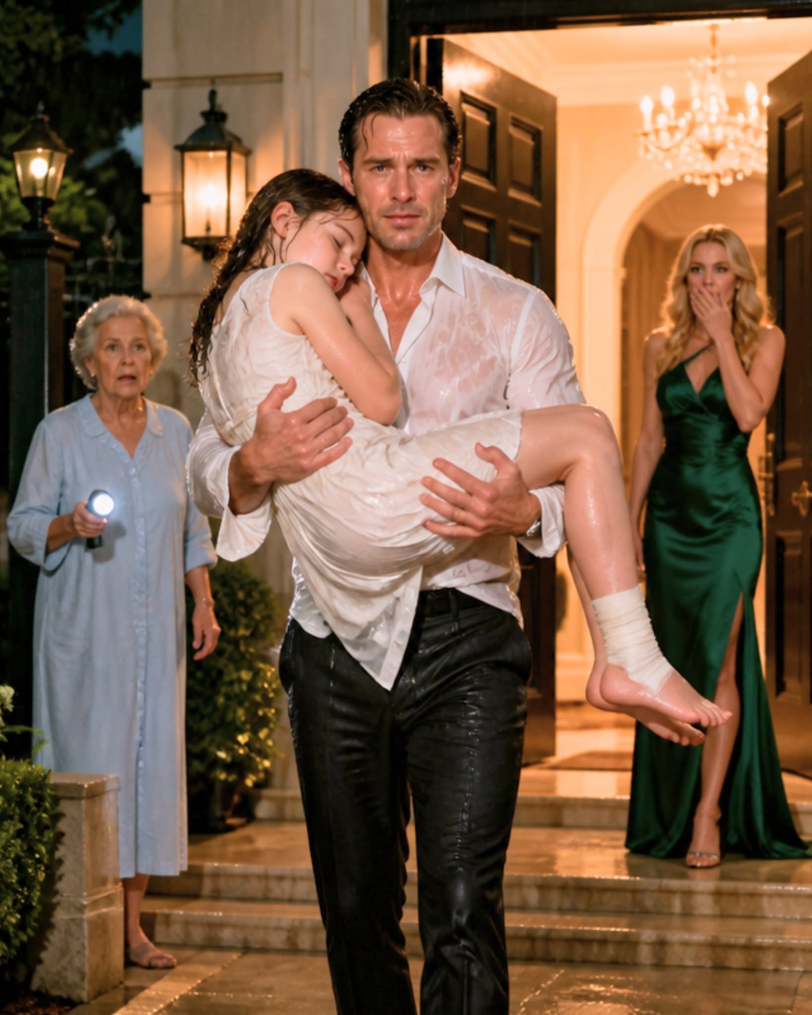 MY WIFE TRIED TO DRAG OUR TERRIFIED DAUGHTER OUT OF MY ARMS—SO I CARRIED HER OUT OF THE MANSION AND TOLD MY WIFE SHE WOULD NOT BE LIVING THERE WHEN I CAME BACK