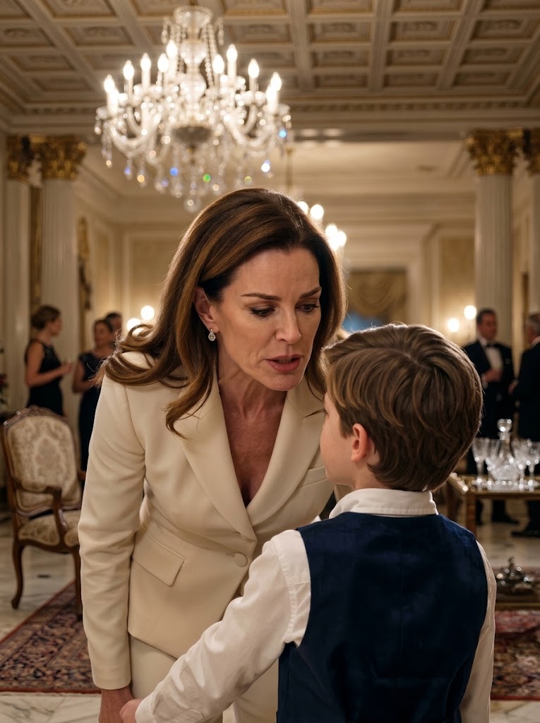 She Threw Pasta at a “Street Kid” During Her Charity Gala—Then My Son Said, “He Says You’re His Mother